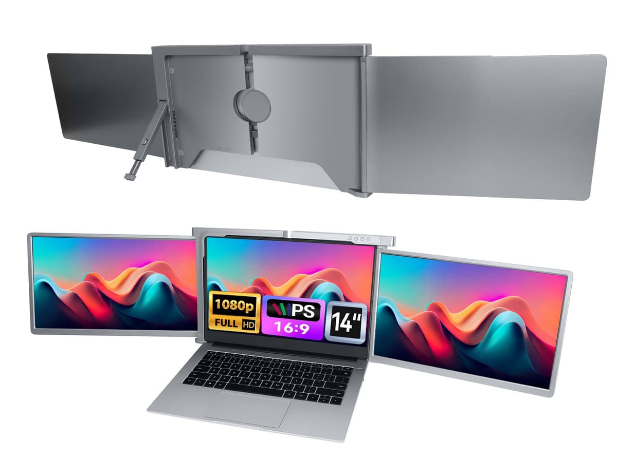 14.1 inch Portable Monitor 1080P FHD Display Laptop Dual Screen Extender